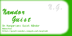 nandor guist business card